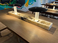 Hutten - bartafel met marmeren opbouw & verlichting - afbeelding 3 van  4