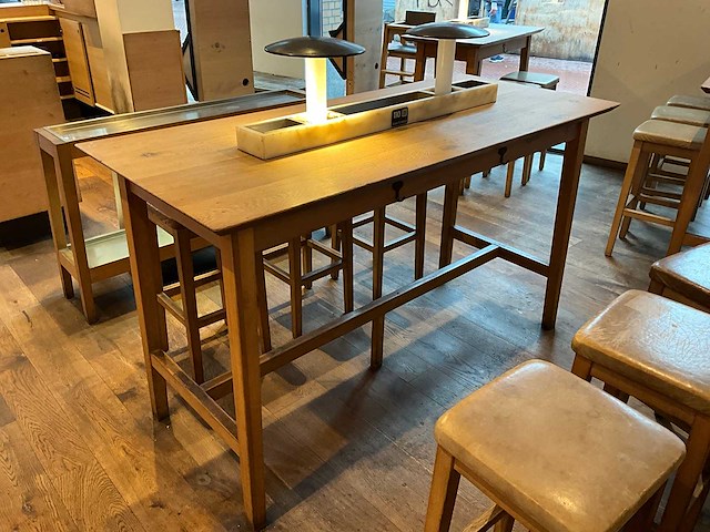 Hutten - bartafel met marmeren opbouw & verlichting - afbeelding 2 van  4