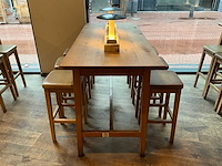 Hutten - bartafel met marmeren opbouw & verlichting - afbeelding 2 van  6