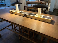 Hutten - bartafel met marmeren opbouw & verlichting - afbeelding 2 van  5