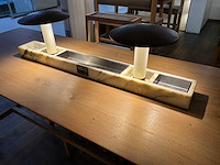 Hutten - bartafel met marmeren opbouw & verlichting - afbeelding 3 van  5