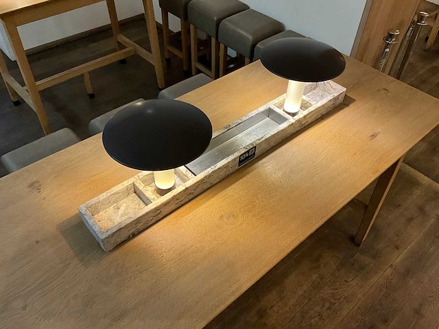 Hutten - bartafel met marmeren opbouw & verlichting - afbeelding 4 van  5