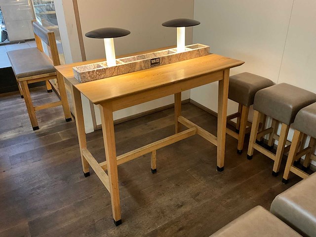 Hutten - bartafel met marmeren opbouw & verlichting - afbeelding 1 van  3