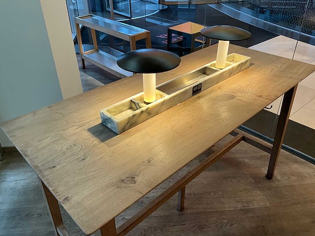 Hutten - bartafel met marmeren opbouw & verlichting - afbeelding 2 van  4