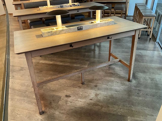 Hutten - bartafel met marmeren opbouw & verlichting - afbeelding 4 van  4