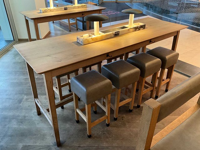 Hutten - bartafel met marmeren opbouw & verlichting - afbeelding 2 van  5