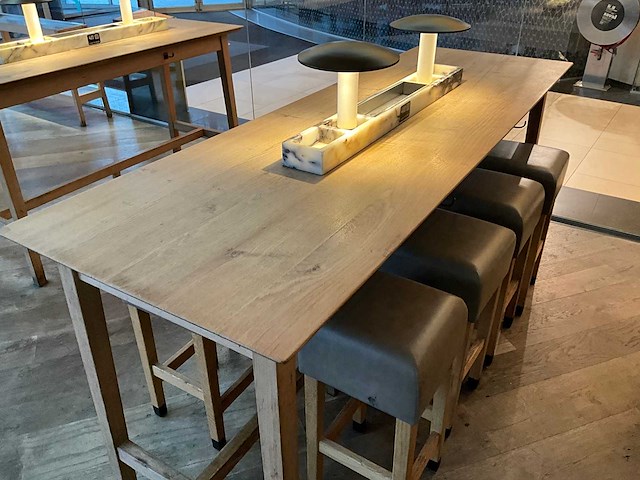 Hutten - bartafel met marmeren opbouw & verlichting - afbeelding 3 van  5