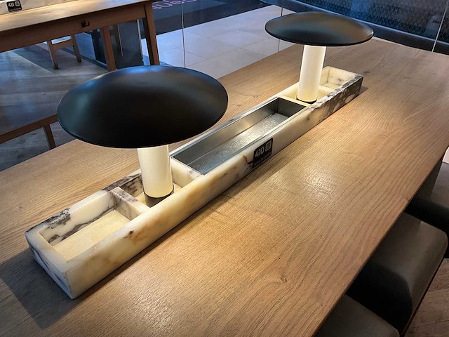 Hutten - bartafel met marmeren opbouw & verlichting - afbeelding 4 van  5