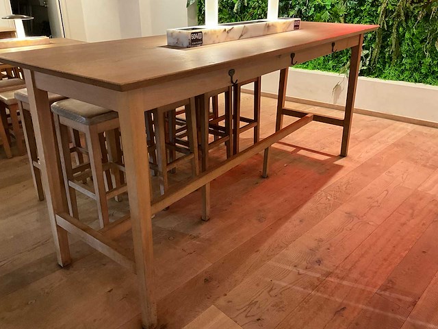 Hutten - bartafel met marmeren opbouw & verlichting - afbeelding 2 van  3