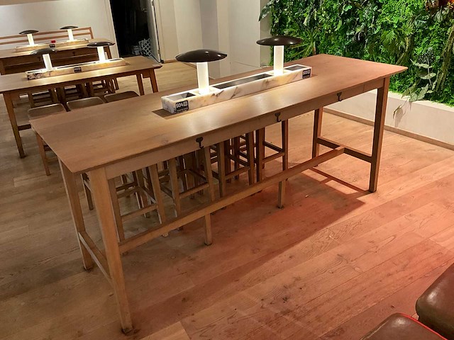 Hutten - bartafel met marmeren opbouw & verlichting - afbeelding 2 van  8