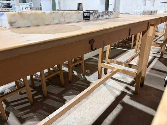 Hutten - bartafel met marmeren opbouw & verlichting - afbeelding 2 van  10