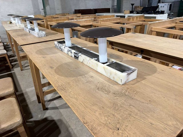 Hutten - bartafel met marmeren opbouw & verlichting - afbeelding 6 van  10