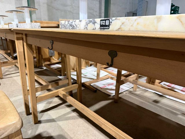 Hutten - bartafel met marmeren opbouw & verlichting - afbeelding 7 van  10
