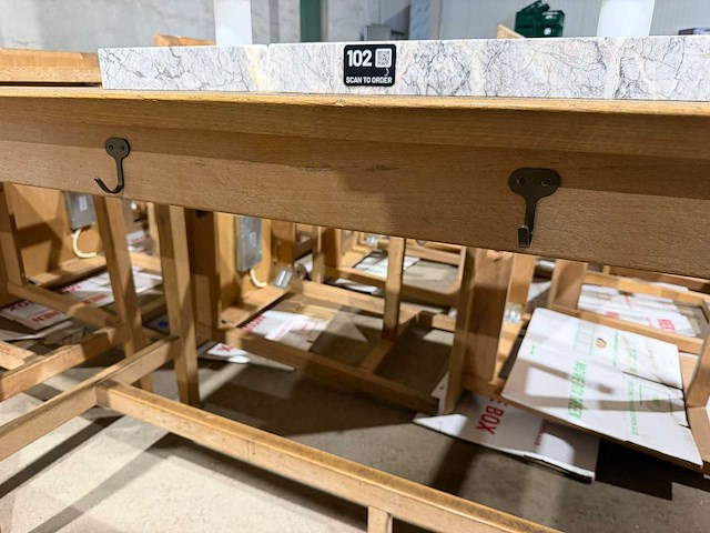 Hutten - bartafel met marmeren opbouw & verlichting - afbeelding 3 van  5