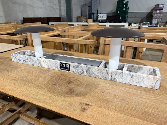 Hutten - bartafel met marmeren opbouw & verlichting - afbeelding 4 van  5