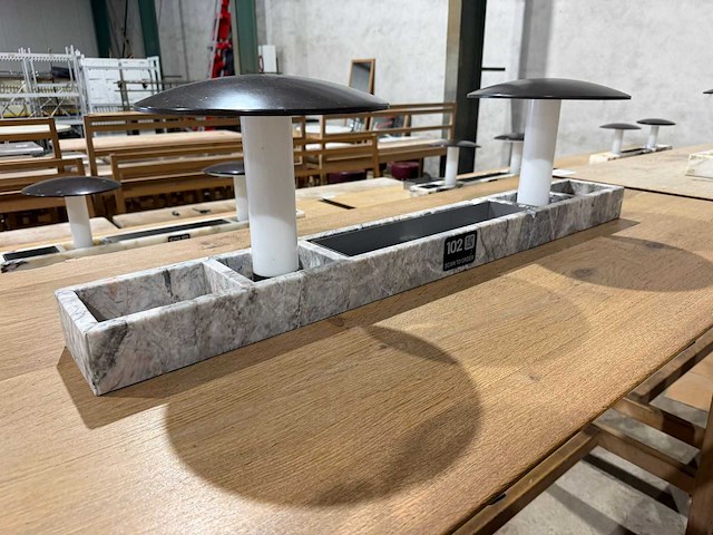 Hutten - bartafel met marmeren opbouw & verlichting - afbeelding 5 van  5