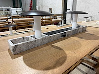 Hutten - bartafel met marmeren opbouw & verlichting - afbeelding 5 van  5