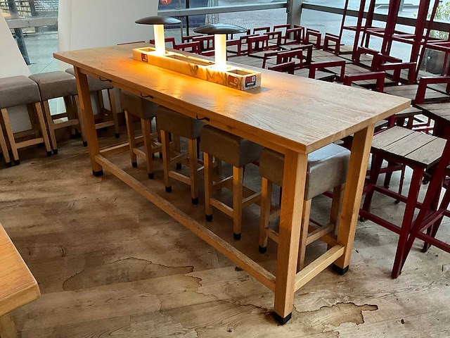 Hutten - bartafel met marmeren opbouw & verlichting - afbeelding 1 van  5