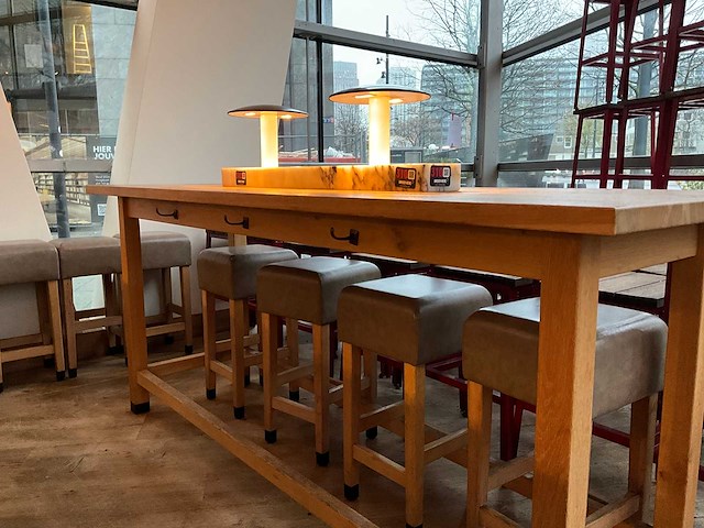 Hutten - bartafel met marmeren opbouw & verlichting - afbeelding 2 van  5