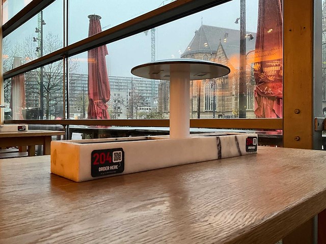 Hutten - bartafel met marmeren opbouw & verlichting - afbeelding 3 van  4