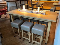 Hutten - bartafel met marmeren opbouw & verlichting - afbeelding 3 van  4