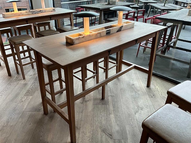 Hutten - bartafel met marmeren opbouw & verlichting - afbeelding 1 van  6