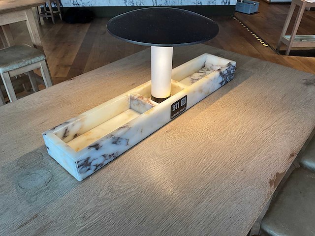 Hutten - bartafel met marmeren opbouw & verlichting - afbeelding 5 van  6