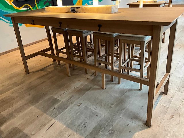 Hutten - bartafel met marmeren opbouw & verlichting - afbeelding 2 van  4