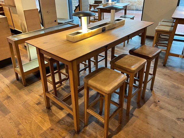 Hutten - bartafel met marmeren opbouw & verlichting - afbeelding 1 van  4