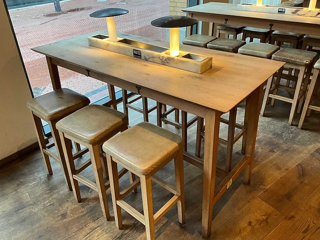 Hutten - bartafel met marmeren opbouw & verlichting - afbeelding 1 van  6