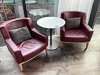 Hutten - bistrotafel met 2 fauteuils - afbeelding 1 van  6