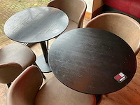 Hutten - bistrotafel met 2 lederen stoelen (2x) - afbeelding 2 van  6