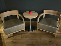 Hutten - bistrotafel met 2 loungestoelen - afbeelding 1 van  7