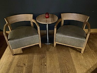 Hutten - bistrotafel met 2 loungestoelen - afbeelding 1 van  6