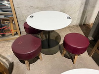Hutten - bistrotafel met 3 krukken - afbeelding 5 van  5