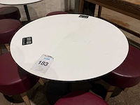 Hutten - bistrotafel met 3 krukken - afbeelding 2 van  4