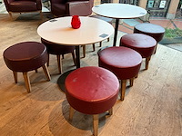 Hutten - bistrotafel met 4 krukken (2x) - afbeelding 1 van  3