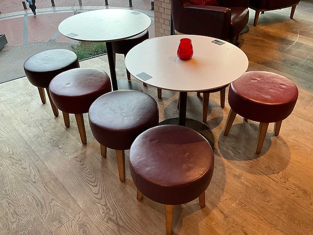 Hutten - bistrotafel met 4 krukken (2x) - afbeelding 2 van  3