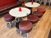 Hutten - bistrotafel met 4 krukken (2x) - afbeelding 3 van  4