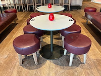 Hutten - bistrotafel met 4 krukken (2x) - afbeelding 2 van  4