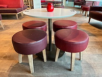 Hutten - bistrotafel met 4 krukken - afbeelding 1 van  4