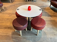 Hutten - bistrotafel met 4 krukken - afbeelding 2 van  4