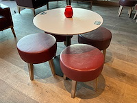 Hutten - bistrotafel met 4 krukken - afbeelding 4 van  4