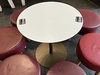 Hutten - bistrotafel met 7 krukken - afbeelding 2 van  4