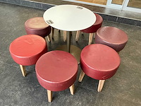 Hutten - bistrotafel met 7 krukken - afbeelding 4 van  4