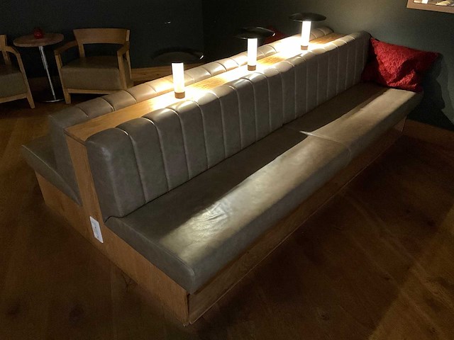 Hutten - dubbele restaurantbank met verlichting - afbeelding 2 van  8