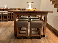 Hutten - halfhoge tafel met 4 krukken - afbeelding 3 van  4