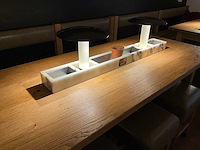 Hutten - halfhoge tafel met bank en 3 krukken - afbeelding 4 van  6