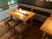 Hutten - halfhoge tafel met bank en 3 krukken - afbeelding 5 van  8