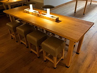 Hutten - halfhoge tafel met marmeren opbouw & verlichting - afbeelding 1 van  4